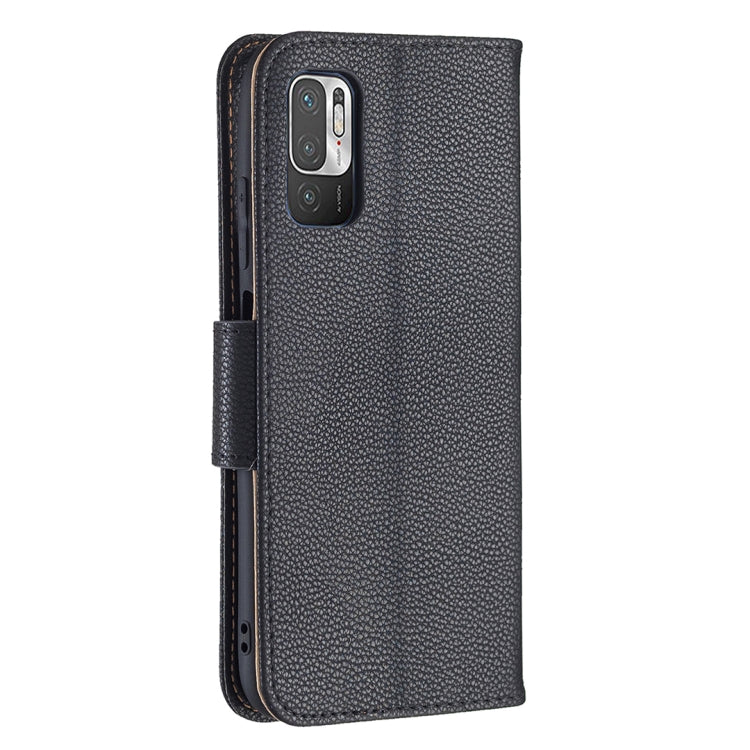 For Xiaomi Poco M3 Pro / Redmi Note 10 5G Litchi Texture Pure Color Horizontal Flip Leather Case with Holder & Card Slots & Wallet & Lanyard(Black) - Xiaomi Cases by buy2fix | Online Shopping UK | buy2fix