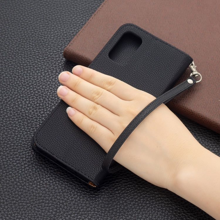 For Xiaomi Poco M3 Pro / Redmi Note 10 5G Litchi Texture Pure Color Horizontal Flip Leather Case with Holder & Card Slots & Wallet & Lanyard(Black) - Xiaomi Cases by buy2fix | Online Shopping UK | buy2fix