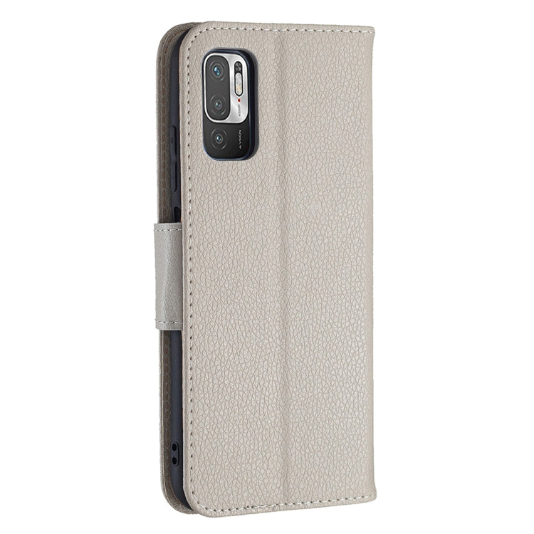 For Xiaomi Poco M3 Pro / Redmi Note 10 5G Litchi Texture Pure Color Horizontal Flip Leather Case with Holder & Card Slots & Wallet & Lanyard(Grey) - Xiaomi Cases by buy2fix | Online Shopping UK | buy2fix