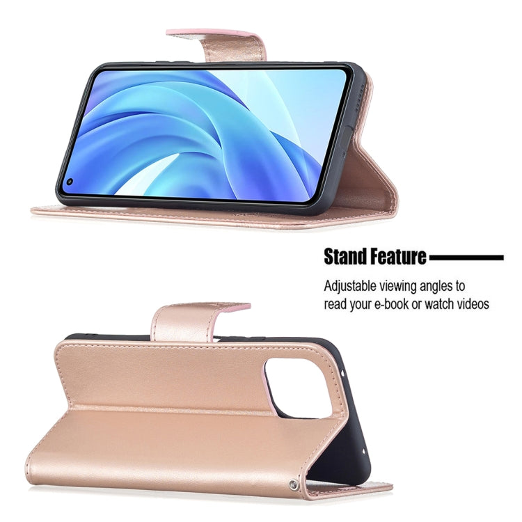 For Xiaomi Mi 11 Lite Embossing Two Butterflies Pattern Horizontal Flip PU Leather Case with Holder & Card Slot & Wallet & Lanyard(Rose Gold) - Xiaomi Cases by buy2fix | Online Shopping UK | buy2fix