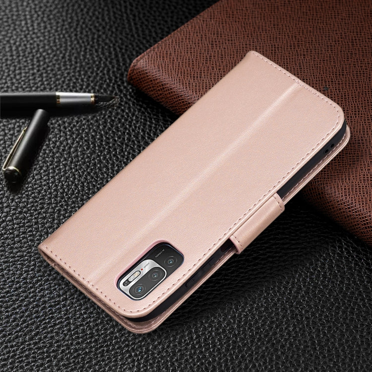 For Xiaomi Poco M3 Pro / Redmi Note 10 5G Embossing Two Butterflies Pattern Horizontal Flip PU Leather Case with Holder & Card Slot & Wallet & Lanyard(Rose Gold) - Xiaomi Cases by buy2fix | Online Shopping UK | buy2fix