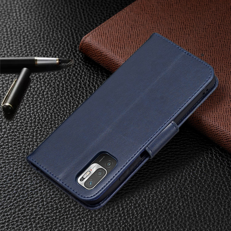 For Xiaomi Poco M3 Pro / Redmi Note 10 5G Embossing Two Butterflies Pattern Horizontal Flip PU Leather Case with Holder & Card Slot & Wallet & Lanyard(Blue) - Xiaomi Cases by buy2fix | Online Shopping UK | buy2fix