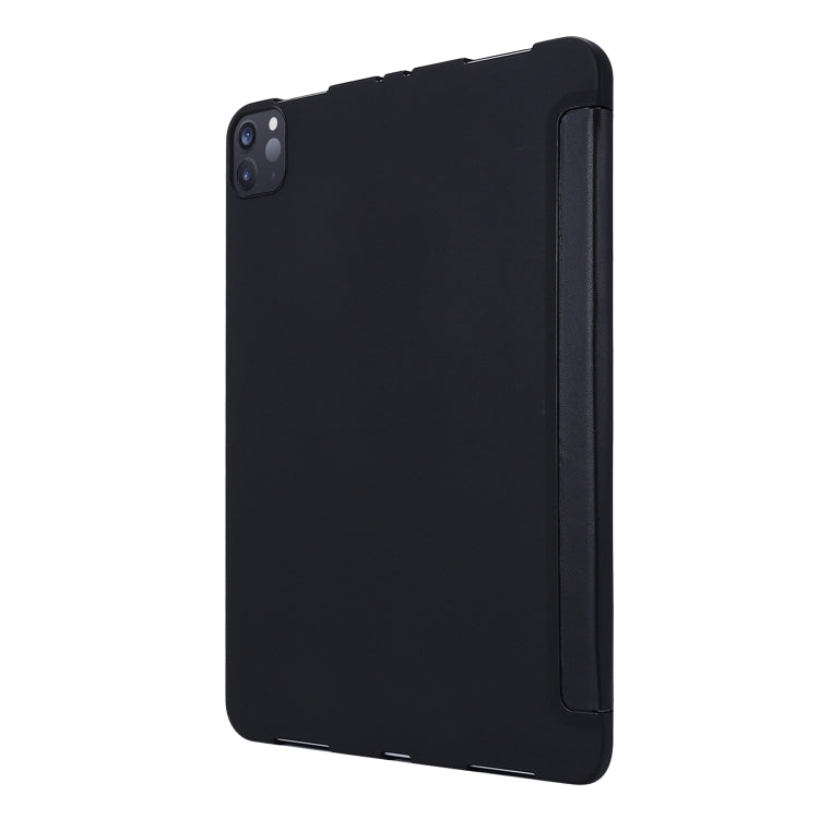 For iPad Pro 11 2022 / 2021 3-folding Horizontal Flip PU Leather + Honeycomb TPU Shockproof Tablet Case with Holder(Black) - iPad Pro 11 (2022/2021) Cases by buy2fix | Online Shopping UK | buy2fix