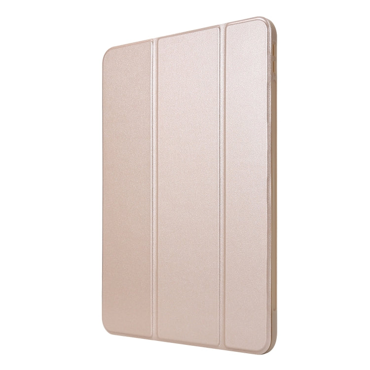 For iPad Pro 11 2022 / 2021 3-folding Horizontal Flip PU Leather + Honeycomb TPU Shockproof Tablet Case with Holder(Champagne Gold) - iPad Pro 11 (2022/2021) Cases by buy2fix | Online Shopping UK | buy2fix