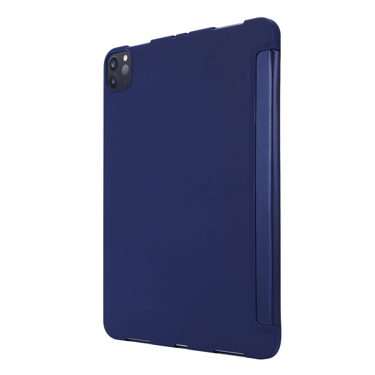 For iPad Pro 11 2022 / 2021 3-folding Horizontal Flip PU Leather + Honeycomb TPU Shockproof Tablet Case with Holder(Navy Blue) - iPad Pro 11 (2022/2021) Cases by buy2fix | Online Shopping UK | buy2fix