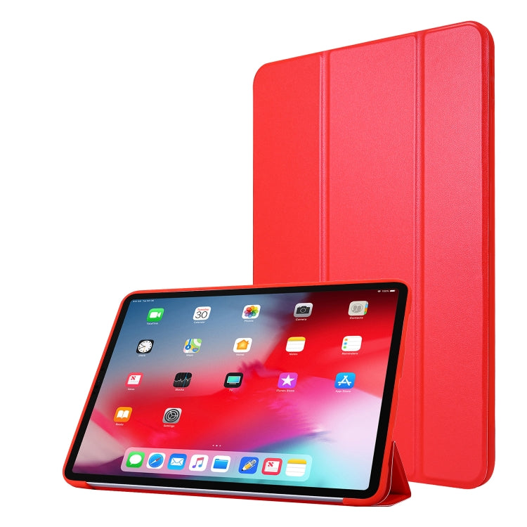 For iPad Pro 11 2022 / 2021 3-folding Horizontal Flip PU Leather + Honeycomb TPU Shockproof Tablet Case with Holder(Red) - iPad Pro 11 (2022/2021) Cases by buy2fix | Online Shopping UK | buy2fix
