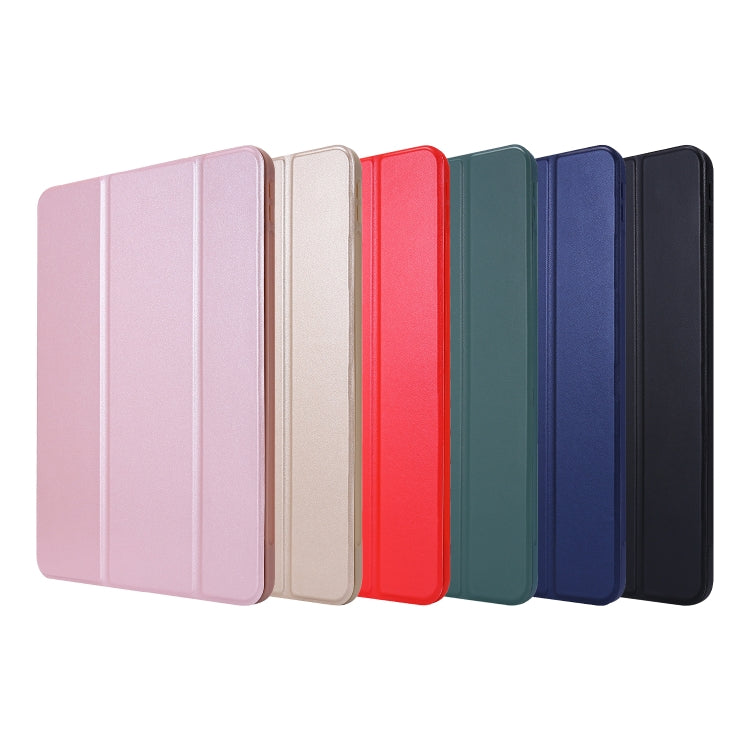 For iPad Pro 11 2022 / 2021 3-folding Horizontal Flip PU Leather + Honeycomb TPU Shockproof Tablet Case with Holder(Dark Green) - iPad Pro 11 (2022/2021) Cases by buy2fix | Online Shopping UK | buy2fix