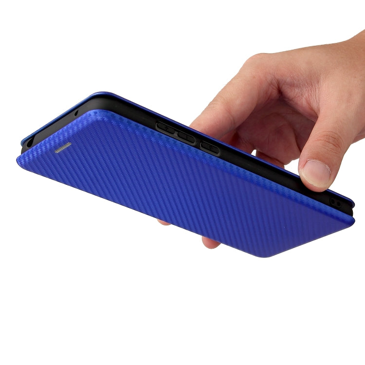 For TCL 20 SE Carbon Fiber Texture Horizontal Flip TPU + PC + PU Leather Case with Card Slot(Blue) - TCL by buy2fix | Online Shopping UK | buy2fix