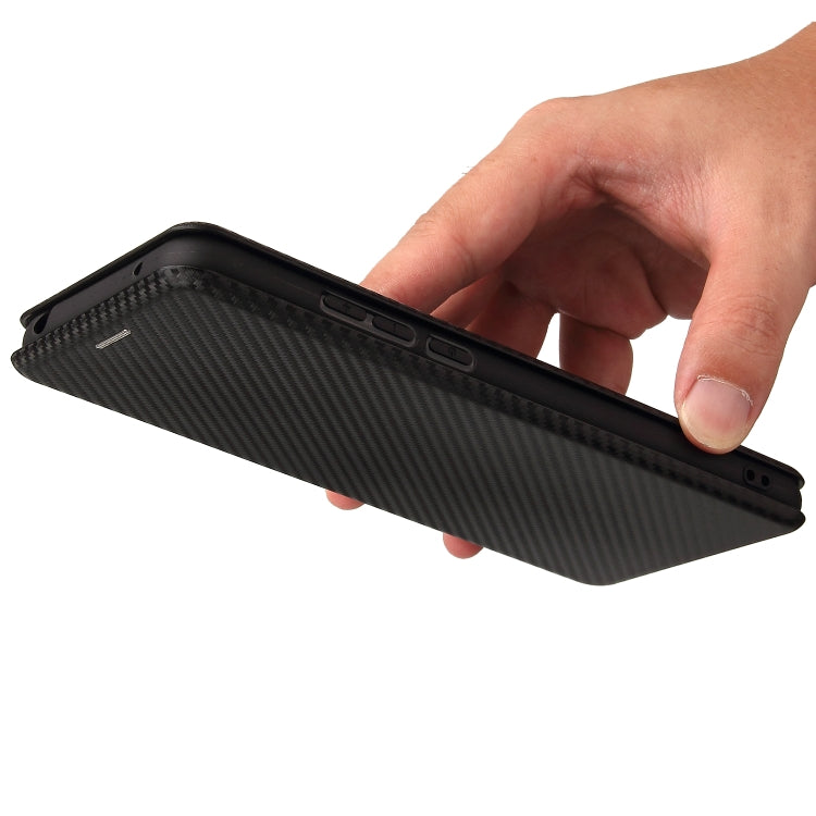 For TCL 20 SE Carbon Fiber Texture Horizontal Flip TPU + PC + PU Leather Case with Card Slot(Black) - TCL by buy2fix | Online Shopping UK | buy2fix