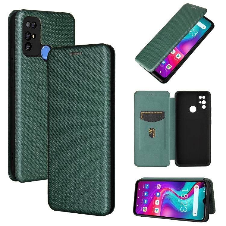 For Doogee X96 Pro Carbon Fiber Texture Horizontal Flip TPU + PC + PU Leather Case with Card Slot(Green) - More Brand by buy2fix | Online Shopping UK | buy2fix