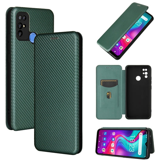 For Doogee X96 Pro Carbon Fiber Texture Horizontal Flip TPU + PC + PU Leather Case with Card Slot(Green) - More Brand by buy2fix | Online Shopping UK | buy2fix