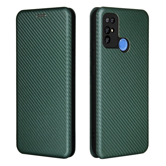 For Doogee X96 Pro Carbon Fiber Texture Horizontal Flip TPU + PC + PU Leather Case with Card Slot(Green) - More Brand by buy2fix | Online Shopping UK | buy2fix