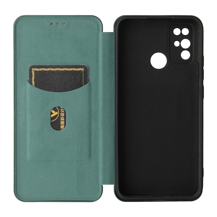 For Doogee X96 Pro Carbon Fiber Texture Horizontal Flip TPU + PC + PU Leather Case with Card Slot(Green) - More Brand by buy2fix | Online Shopping UK | buy2fix