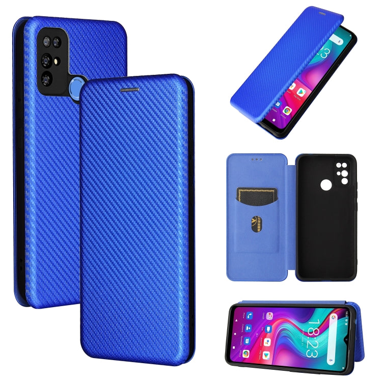 For Doogee X96 Pro Carbon Fiber Texture Horizontal Flip TPU + PC + PU Leather Case with Card Slot(Blue) - More Brand by buy2fix | Online Shopping UK | buy2fix