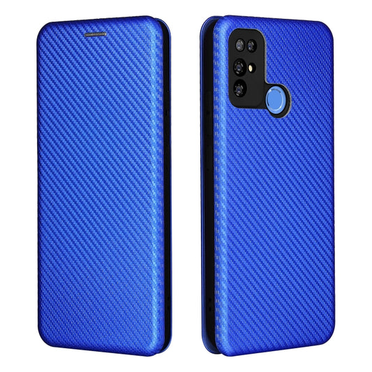 For Doogee X96 Pro Carbon Fiber Texture Horizontal Flip TPU + PC + PU Leather Case with Card Slot(Blue) - More Brand by buy2fix | Online Shopping UK | buy2fix