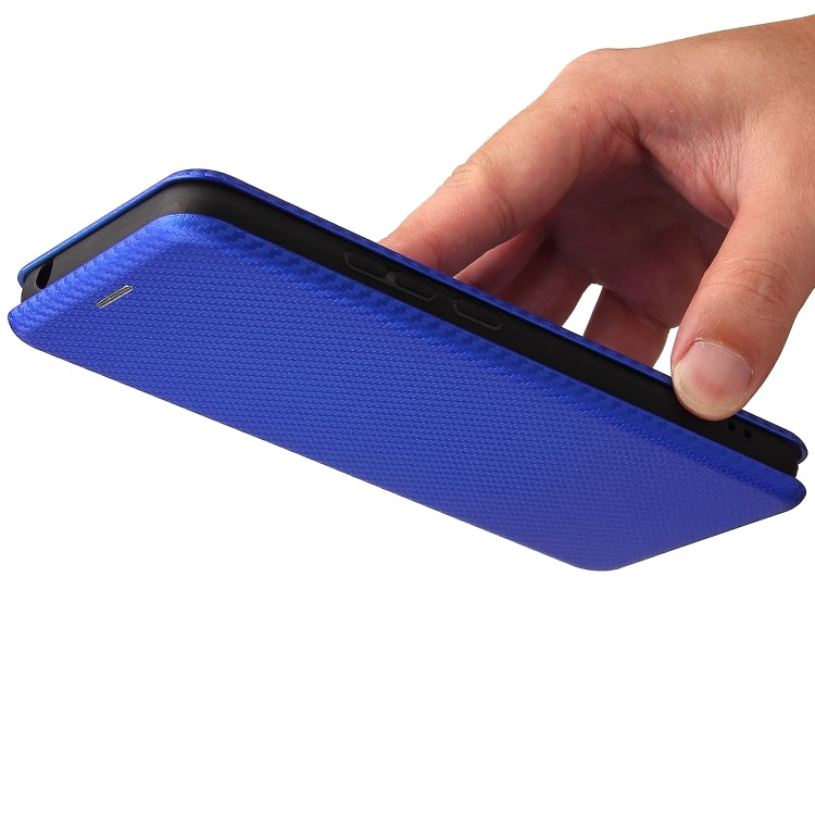 For Doogee X96 Pro Carbon Fiber Texture Horizontal Flip TPU + PC + PU Leather Case with Card Slot(Blue) - More Brand by buy2fix | Online Shopping UK | buy2fix