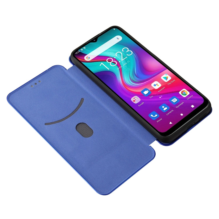 For Doogee X96 Pro Carbon Fiber Texture Horizontal Flip TPU + PC + PU Leather Case with Card Slot(Blue) - More Brand by buy2fix | Online Shopping UK | buy2fix