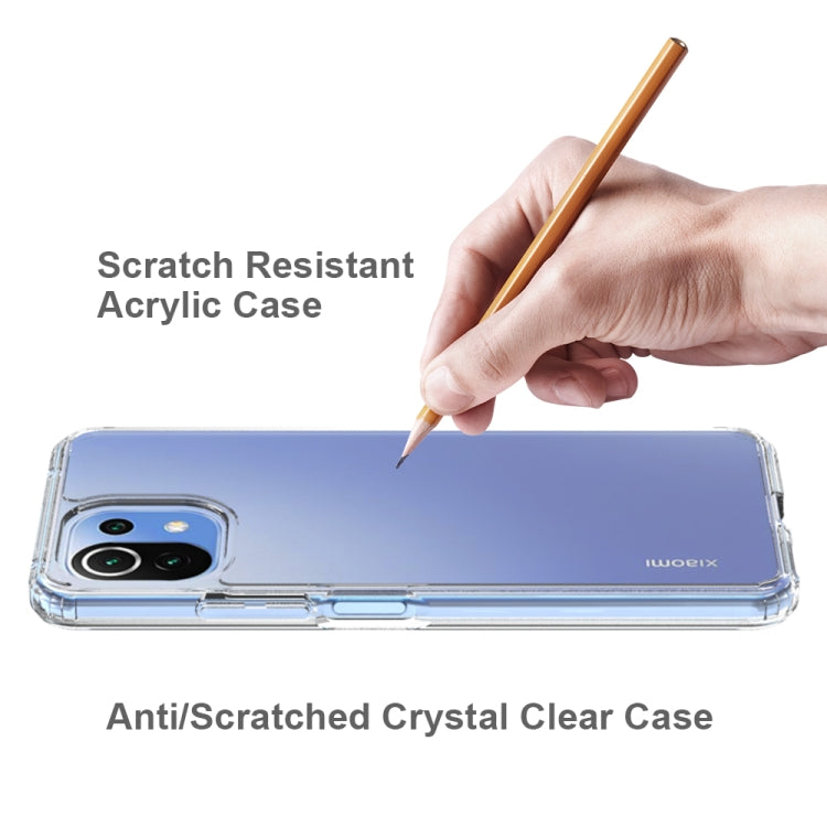 For Xiaomi Mi 11 Lite Shockproof Scratchproof TPU + Acrylic Protective Case(Black) - Xiaomi Cases by buy2fix | Online Shopping UK | buy2fix