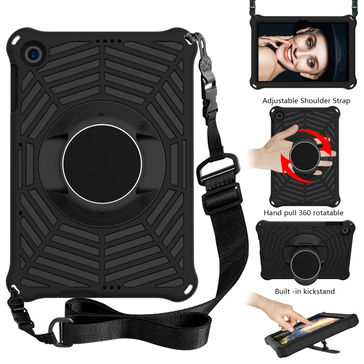 For Huawei MatePad T 10 / T 10s Spider King EVA Protective Case with Adjustable Shoulder Strap & Holder(Black) - Huawei by buy2fix | Online Shopping UK | buy2fix