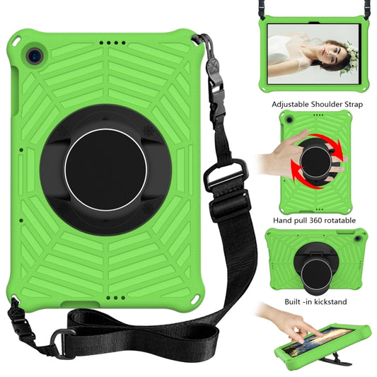 For Huawei MatePad T 10 / T 10s Spider King EVA Protective Case with Adjustable Shoulder Strap & Holder(Green) by buy2fix
