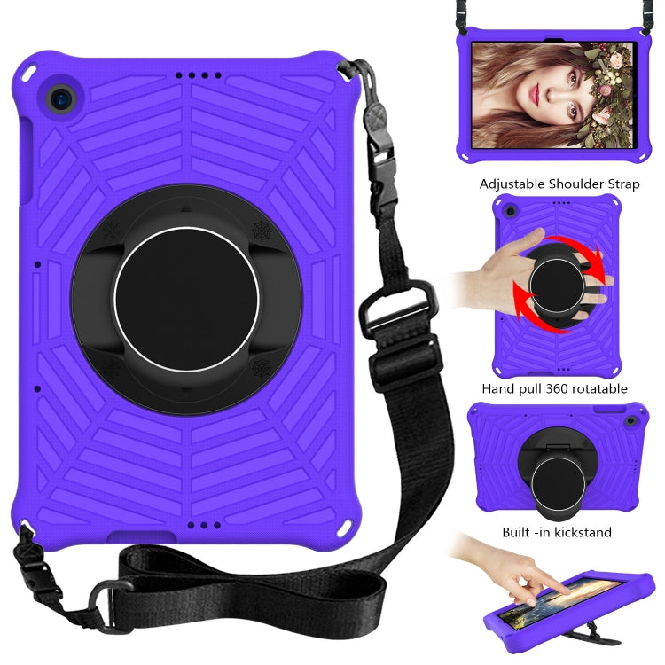For Huawei MatePad T 10 / T 10s Spider King EVA Protective Case with Adjustable Shoulder Strap & Holder(Purple) - Huawei by buy2fix | Online Shopping UK | buy2fix