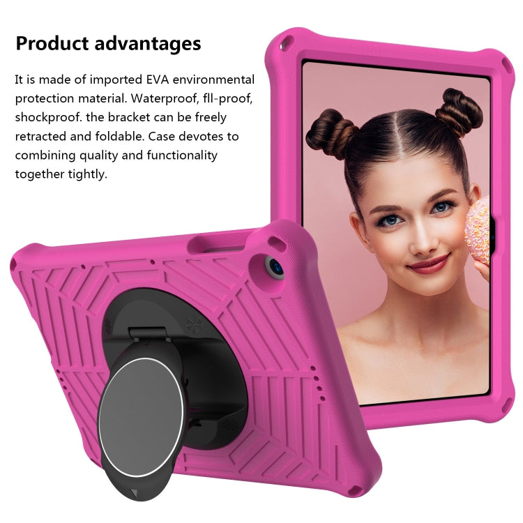 For Huawei MatePad T 10 / T 10s Spider King EVA Protective Case with Adjustable Shoulder Strap & Holder(Rose Red) - Huawei by buy2fix | Online Shopping UK | buy2fix
