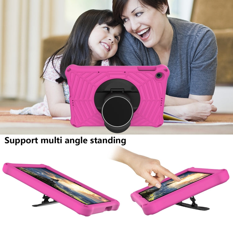 For Huawei MatePad T 10 / T 10s Spider King EVA Protective Case with Adjustable Shoulder Strap & Holder(Rose Red) - Huawei by buy2fix | Online Shopping UK | buy2fix