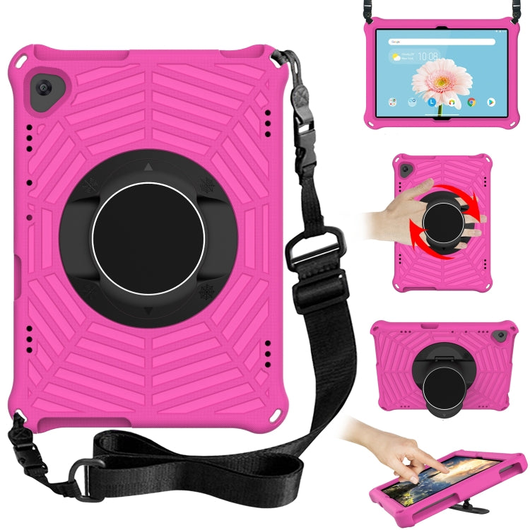 For Lenovo Tab M10 TB-X505F & TB-X605F / P10 TB-X705F Spider King EVA Protective Case with Adjustable Shoulder Strap & Holder(Rose Red) - Lenovo by buy2fix | Online Shopping UK | buy2fix