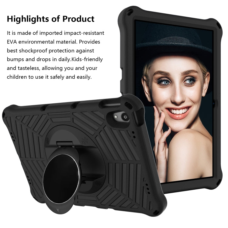 For Lenovo Tab P11 TB-J606F / XiaoXin Pad 11 Spider King EVA Protective Case with Adjustable Shoulder Strap & Holder(Black) - Lenovo by buy2fix | Online Shopping UK | buy2fix