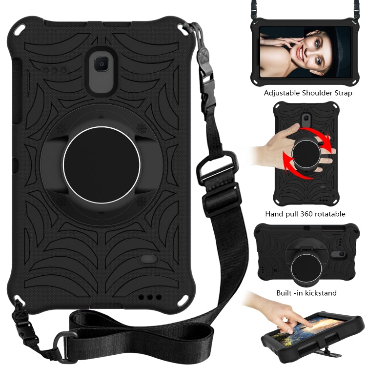 For Samsung Galaxy Tab A 8.0 2018 SM-T387W / SM-T387V & Tab A 8.0 SM-T385 / T380 & Tab 4 T330 & Tab E 8.0 T377 Spider King EVA Protective Case with Adjustable Shoulder Strap & Holder(Black) - Other Galaxy Tab PC by buy2fix | Online Shopping UK | buy2fix