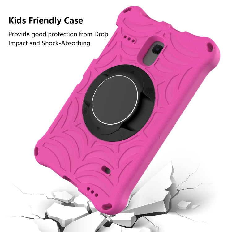 For Samsung Galaxy Tab A 8.0 2018 SM-T387W / SM-T387V & Tab A 8.0 SM-T385 / T380 & Tab 4 T330 & Tab E 8.0 T377 Spider King EVA Protective Case with Adjustable Shoulder Strap & Holder(Rose Red) - Other Galaxy Tab PC by buy2fix | Online Shopping UK | buy2fix
