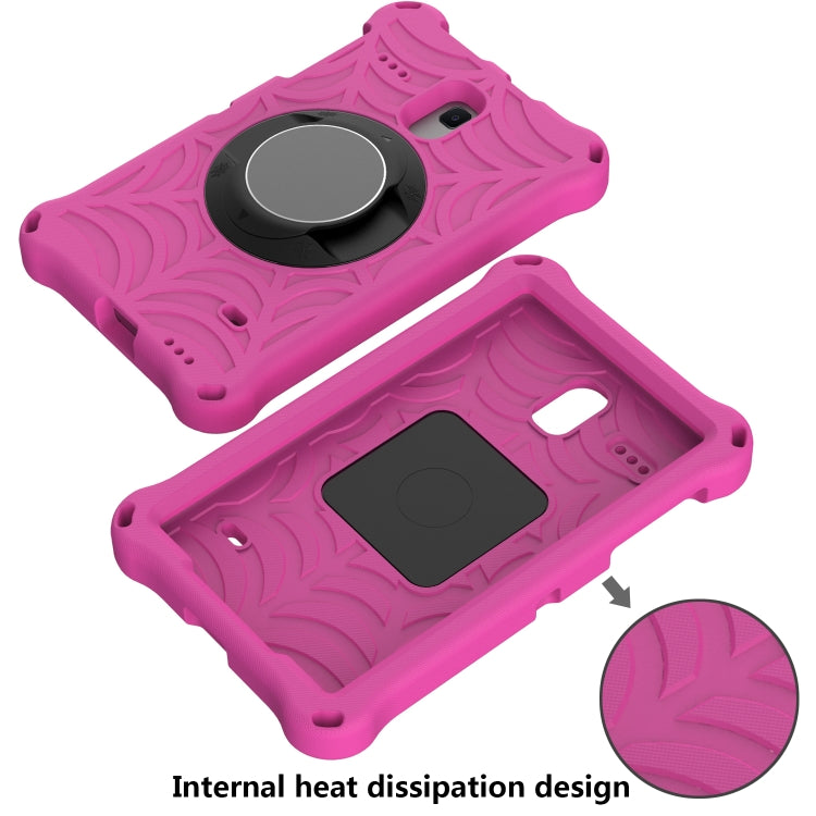 For Samsung Galaxy Tab A 8.0 2018 SM-T387W / SM-T387V & Tab A 8.0 SM-T385 / T380 & Tab 4 T330 & Tab E 8.0 T377 Spider King EVA Protective Case with Adjustable Shoulder Strap & Holder(Rose Red) - Other Galaxy Tab PC by buy2fix | Online Shopping UK | buy2fix