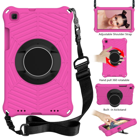 For Samsung Galaxy Tab A 8.0 2019 SM-T290 / SM-T295 Spider King EVA Protective Case with Adjustable Shoulder Strap & Holder(Rose Red) by buy2fix