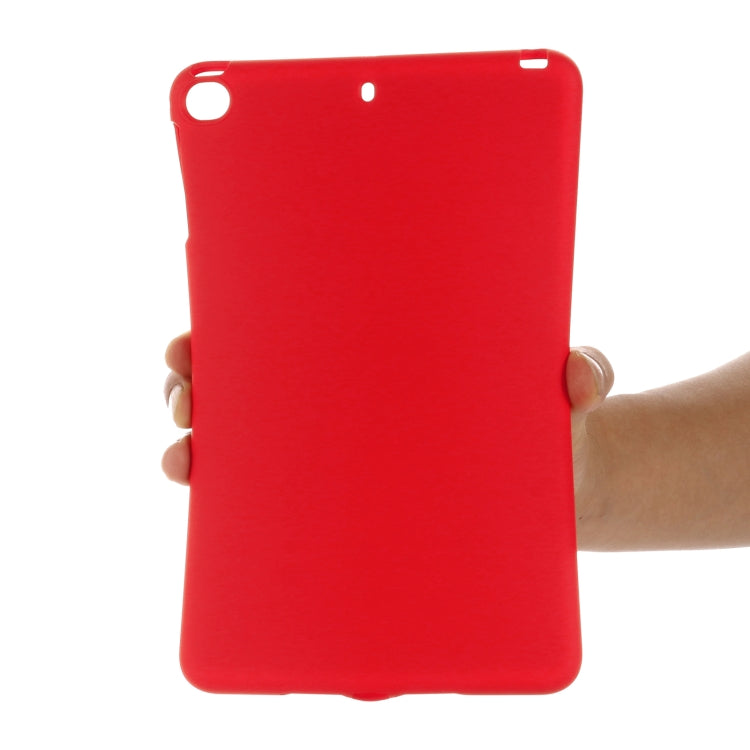 Solid Color Liquid Silicone Dropproof Full Coverage Protective Case For iPad mini 5 / mini 4(Red) by buy2fix