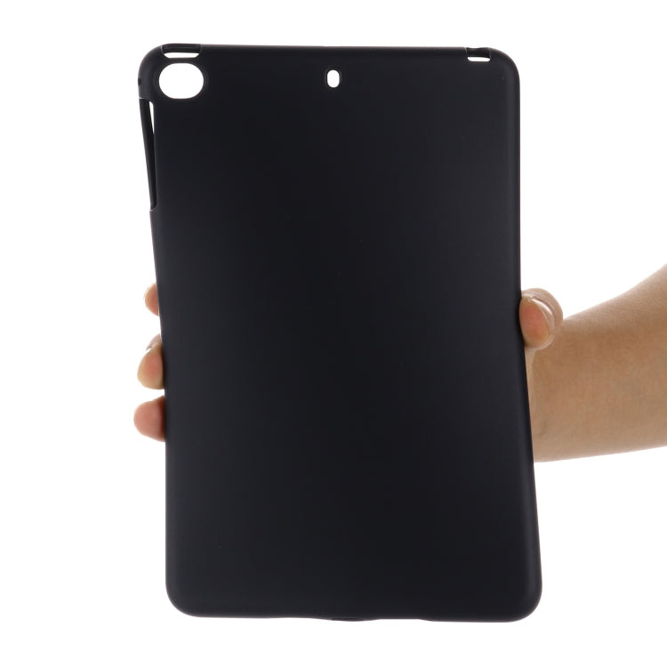 Solid Color Liquid Silicone Dropproof Full Coverage Protective Case For iPad mini 5 / mini 4(Black) by buy2fix