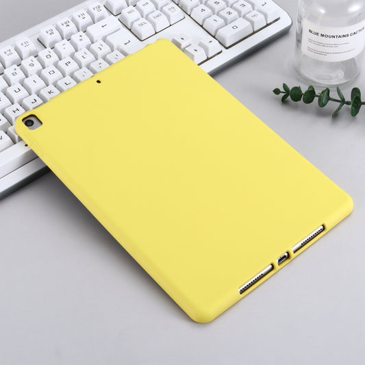 Solid Color Liquid Silicone Dropproof Full Coverage Protective Case For iPad 10.2 2019 / 10.2 2020 / 10.2 2021 / Pro 10.5 2017 / Air 10.5 2019(Yellow) - iPad 10.2 Cases by buy2fix | Online Shopping UK | buy2fix