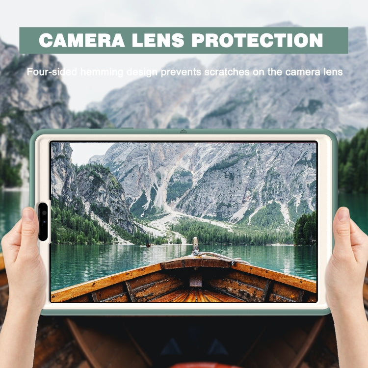 For Samsung Galaxy A7 Lite T220 / T225 360 Degree Rotation PC + TPU Protective Case with Holder & Hand-strap(Jade Green) - Tab A7 Lite T220 / T225 by buy2fix | Online Shopping UK | buy2fix