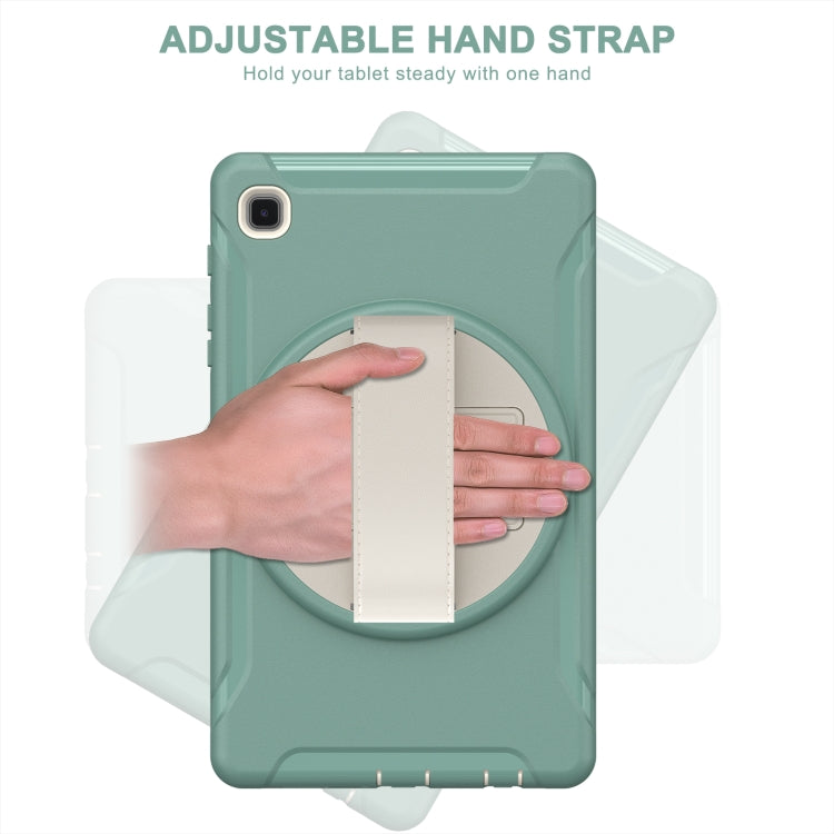 For Samsung Galaxy A7 Lite T220 / T225 360 Degree Rotation PC + TPU Protective Case with Holder & Hand-strap(Jade Green) - Tab A7 Lite T220 / T225 by buy2fix | Online Shopping UK | buy2fix
