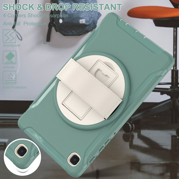 For Samsung Galaxy A7 Lite T220 / T225 360 Degree Rotation PC + TPU Protective Case with Holder & Hand-strap(Jade Green) - Tab A7 Lite T220 / T225 by buy2fix | Online Shopping UK | buy2fix