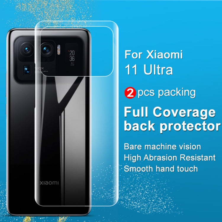 For Xiaomi Mi 11 Ultra 2 PCS IMAK 0.15mm Curved Full Screen Protector Hydrogel Film Back Protector - by imak | Online Shopping UK | buy2fix