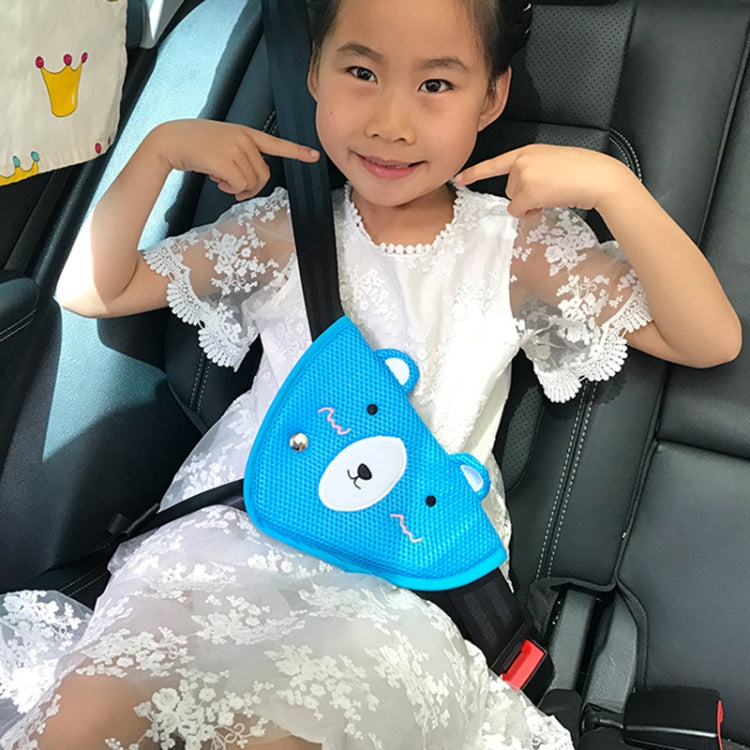Car Child Seat Belt Adjusting and Fixing Device Buttons Seat Belt Anti-strangulation Shoulder Cover, Style:Mesh Fabric Lion by buy2fix