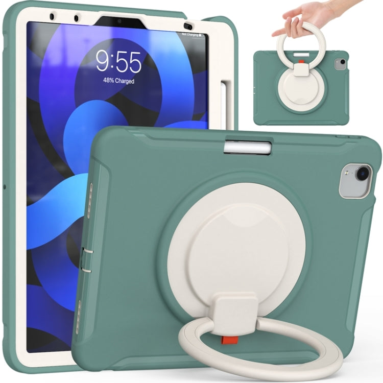 Shockproof TPU + PC Tablet Case with 360 Degree Rotation Grip Holder & Pen Slot For iPad Air 4 10.9 / Pro 11 2022 / 2021 / 2020 / 2018(Emmerald Green) - iPad Pro 11 (2022/2021) Cases by buy2fix | Online Shopping UK | buy2fix
