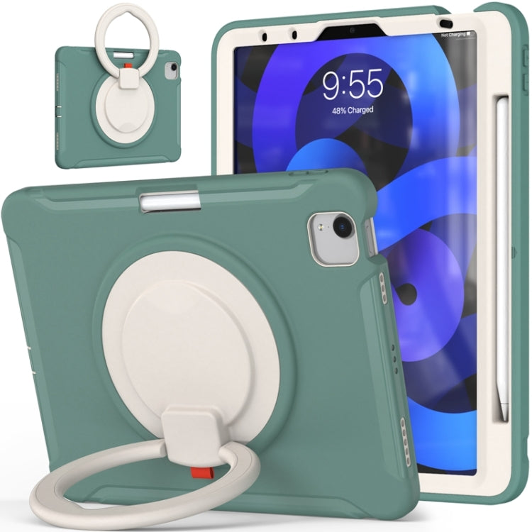 Shockproof TPU + PC Tablet Case with 360 Degree Rotation Grip Holder & Pen Slot For iPad Air 4 10.9 / Pro 11 2022 / 2021 / 2020 / 2018(Emmerald Green) - iPad Pro 11 (2022/2021) Cases by buy2fix | Online Shopping UK | buy2fix