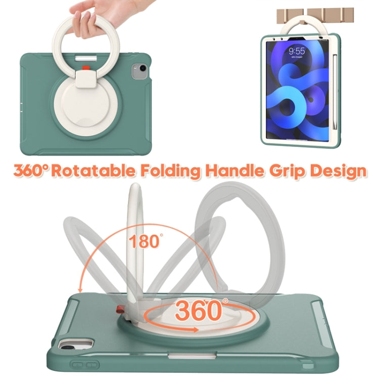 Shockproof TPU + PC Tablet Case with 360 Degree Rotation Grip Holder & Pen Slot For iPad Air 4 10.9 / Pro 11 2022 / 2021 / 2020 / 2018(Emmerald Green) - iPad Pro 11 (2022/2021) Cases by buy2fix | Online Shopping UK | buy2fix