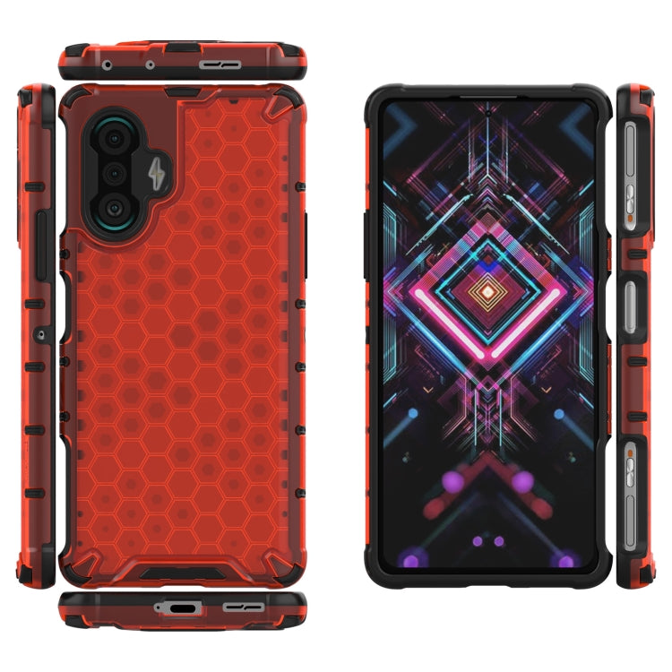 For Xiaomi Redmi K40 Gaming Shockproof Honeycomb PC + TPU Protective Case(Red) - Xiaomi Cases by buy2fix | Online Shopping UK | buy2fix