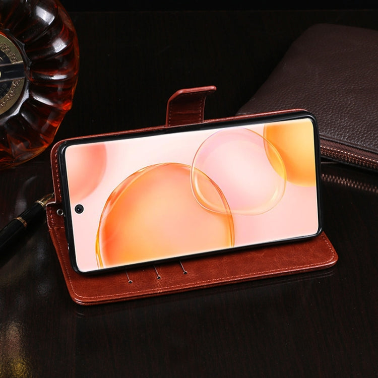 For Honor 50 idewei Crazy Horse Texture Horizontal Flip Leather Case with Holder & Card Slots & Wallet(Rose Red) - Honor Cases by idewei | Online Shopping UK | buy2fix