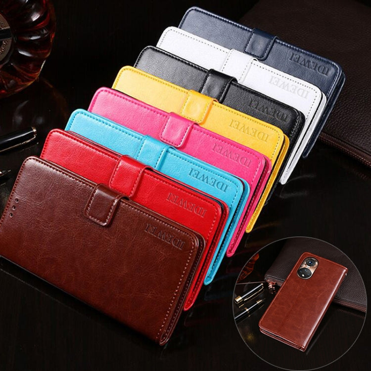 For Honor 50 idewei Crazy Horse Texture Horizontal Flip Leather Case with Holder & Card Slots & Wallet(Sky Blue) - Honor Cases by idewei | Online Shopping UK | buy2fix
