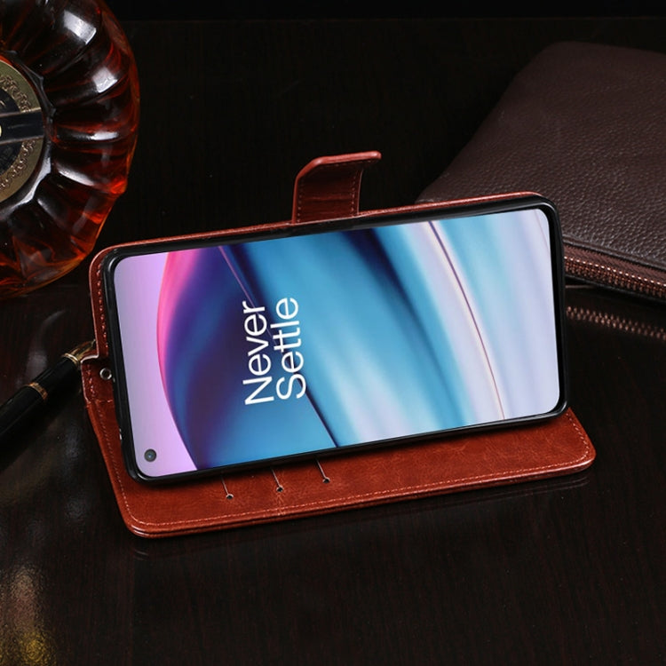 For OnePlus Nord CE 5G idewei Crazy Horse Texture Horizontal Flip Leather Case with Holder & Card Slots & Wallet(Black) - OnePlus Cases by idewei | Online Shopping UK | buy2fix