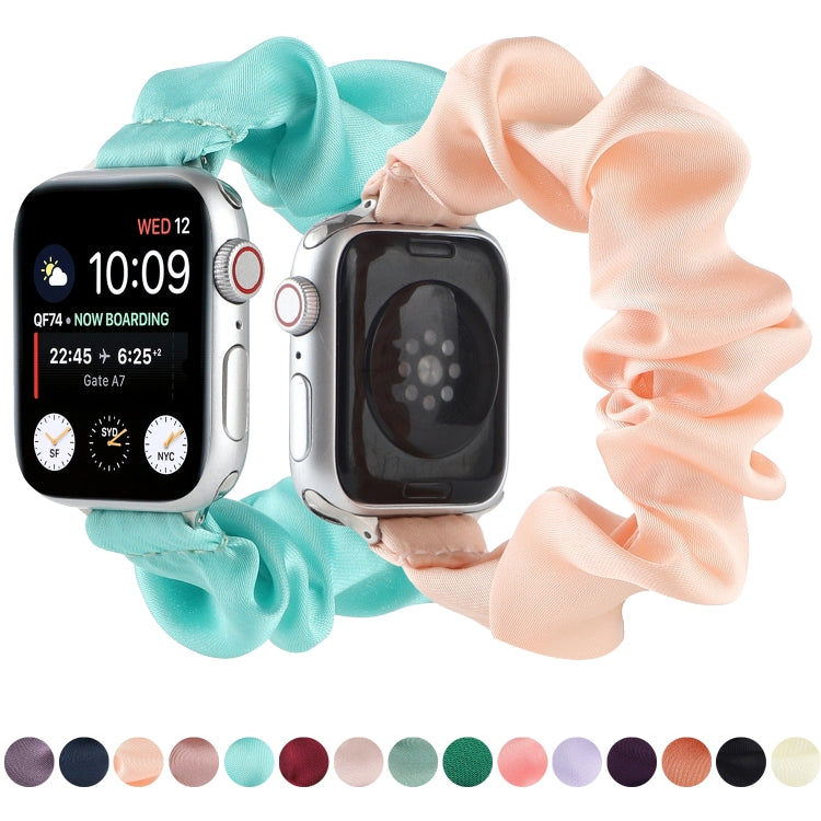 Scarf Hair Tie Watch Band For Apple Watch Ultra 49mm&Watch Ultra 2 49mm / Series 9&8&7 45mm / SE 3&SE 2&6&SE&5&4 44mm / 3&2&1 42mm(Light Purple) by buy2fix