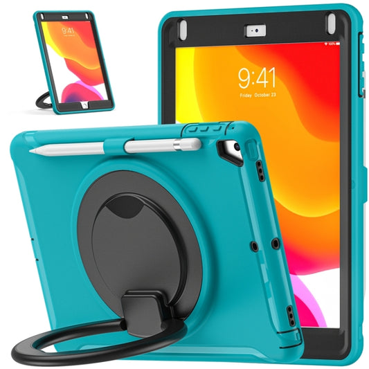 Shockproof TPU + PC Protective Case with 360 Degree Rotation Foldable Handle Grip Holder & Pen Slot For iPad 9.7 2018 / 2017 / Air 2 / Pro 9.7(Blue) by buy2fix